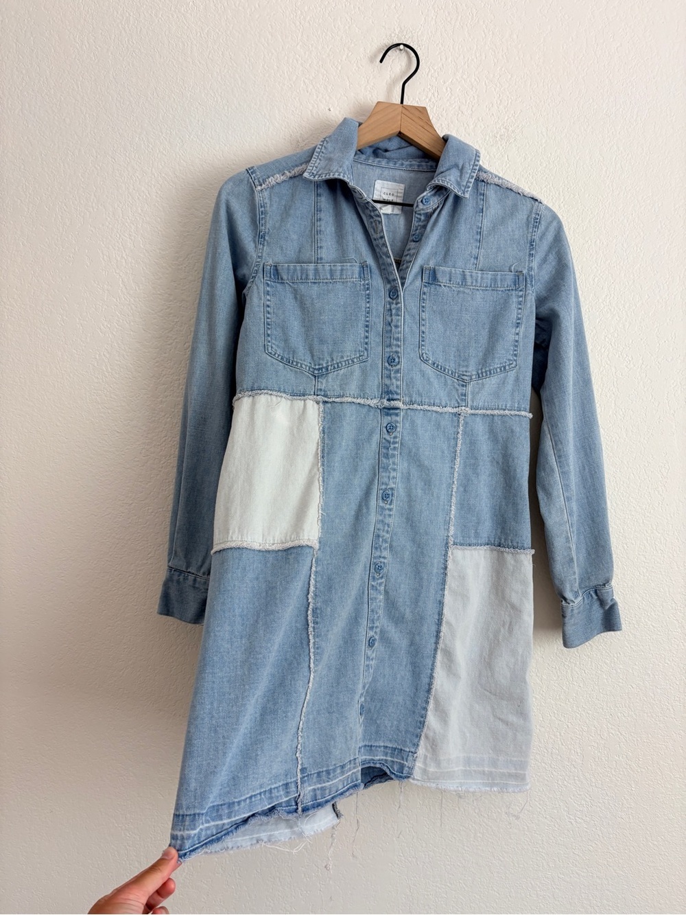 Cleo + Wolf Patchwork Denim Dress - Picture 2 of 10